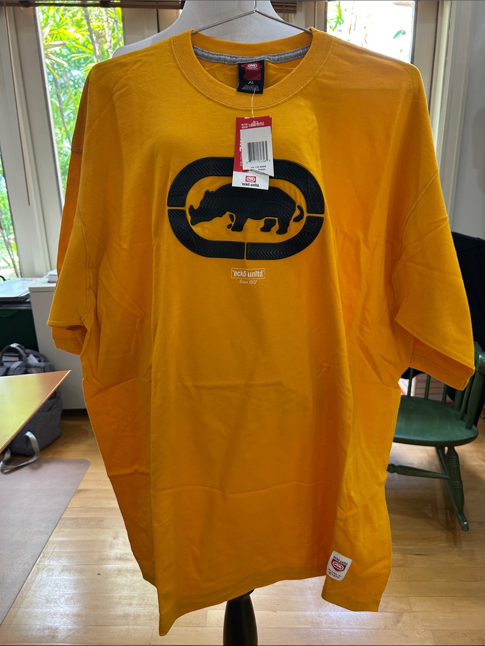 Ecko Unlimited Men’s Short Sleeve Tee in Mustard Yellow with Black Rhino Logo